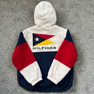 🔴Tommy Hilfiger Jacket Size Large Sweater Fleece Vintage Rare Wu-Tang